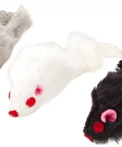 Penn-Plax Purr Pet Bag of Mice Cat Toy, Color Varies