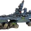 Penn-Plax Sunken Battleship Aquarium Ornament