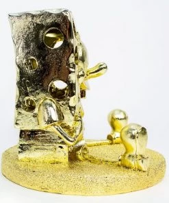 Penn-Plax SpongeBob with Swim Through Golden Edition Aquarium Ornament -Penn-Plax Store 161334 PT3. SY630 V1644017822