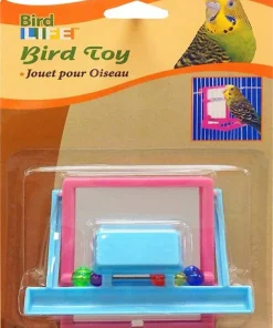 Penn-Plax Bird Landing Perch with Mirror & Beads