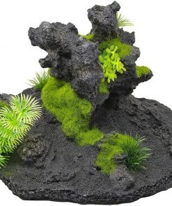 Penn-Plax Mossy Rock Scape Aquarium Ornament