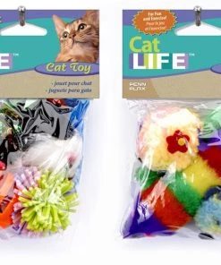 Penn-Plax Play-Fulls Multi-Pack Cat Toys, Color Varies