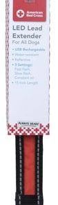 Penn-Plax American Red Cross LED Dog Lead Extender, 15-in