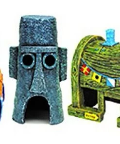 Penn-Plax SpongeBob Combo Aquarium Decor, 3 count