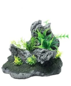 Penn-Plax Grey Rock Scape Aquarium Ornament